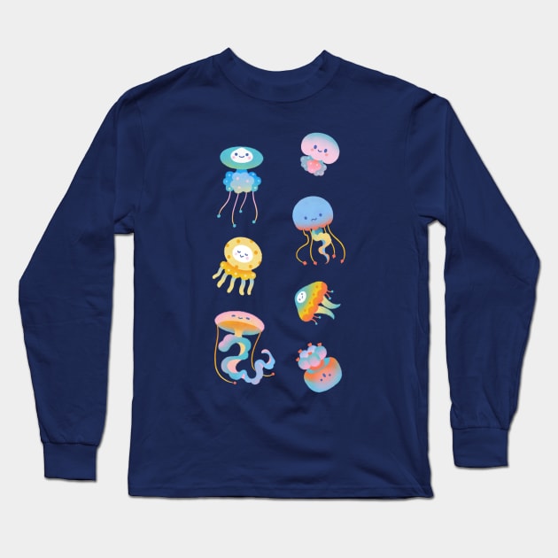 Pastel jellyfish Long Sleeve T-Shirt by pikaole